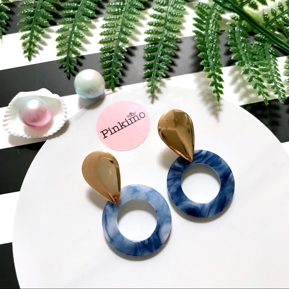 Ring Drop Acrylic Earrings